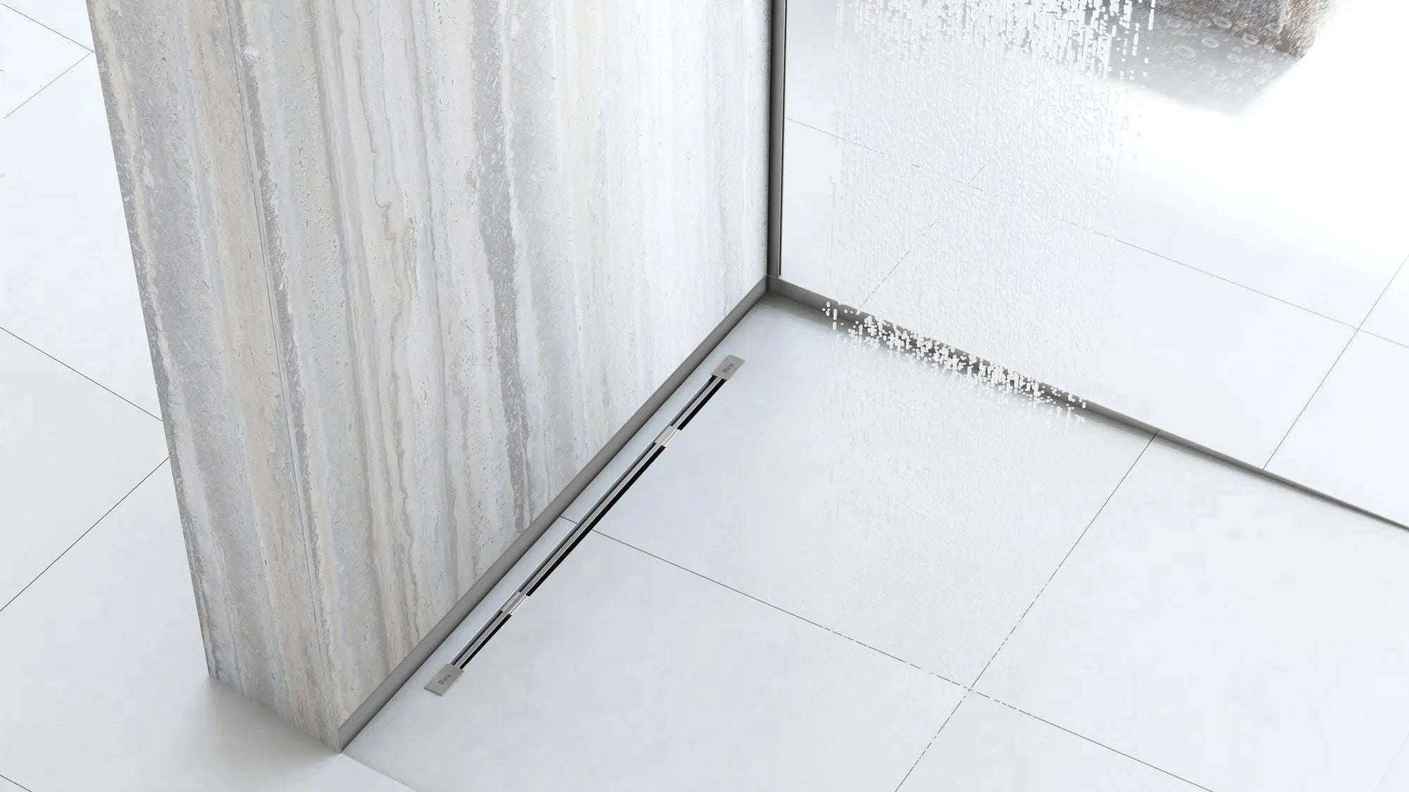 Banda frontala pentru cadita de dus, argintiu, 120 cm