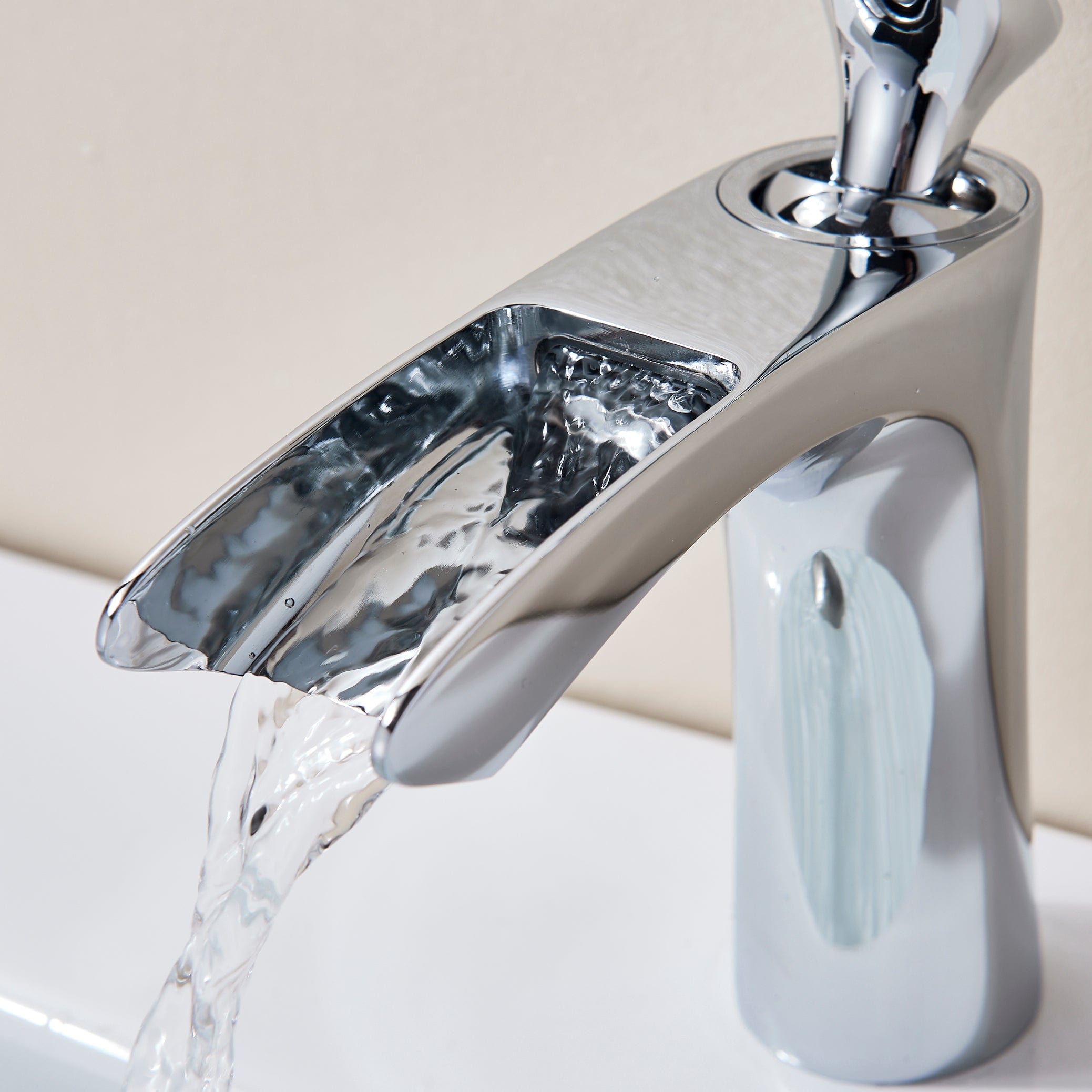 Bateria pentru lavoar Fein, montare pe lavoar, argintiu cromat, cod 1355