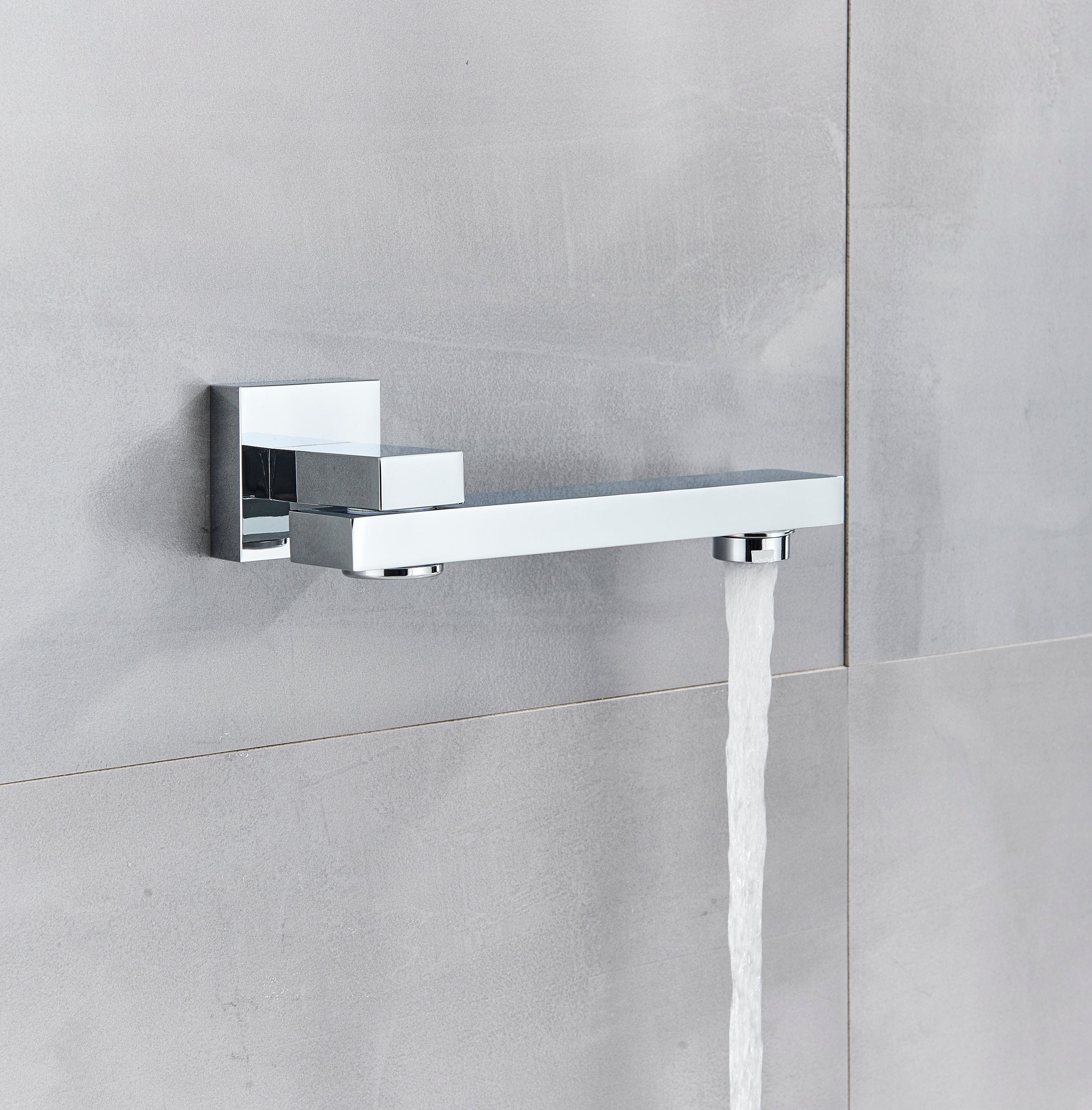 Bateria pentru lavoar, Klasse, incastrata in perete, argintiu cromat, cod 1371