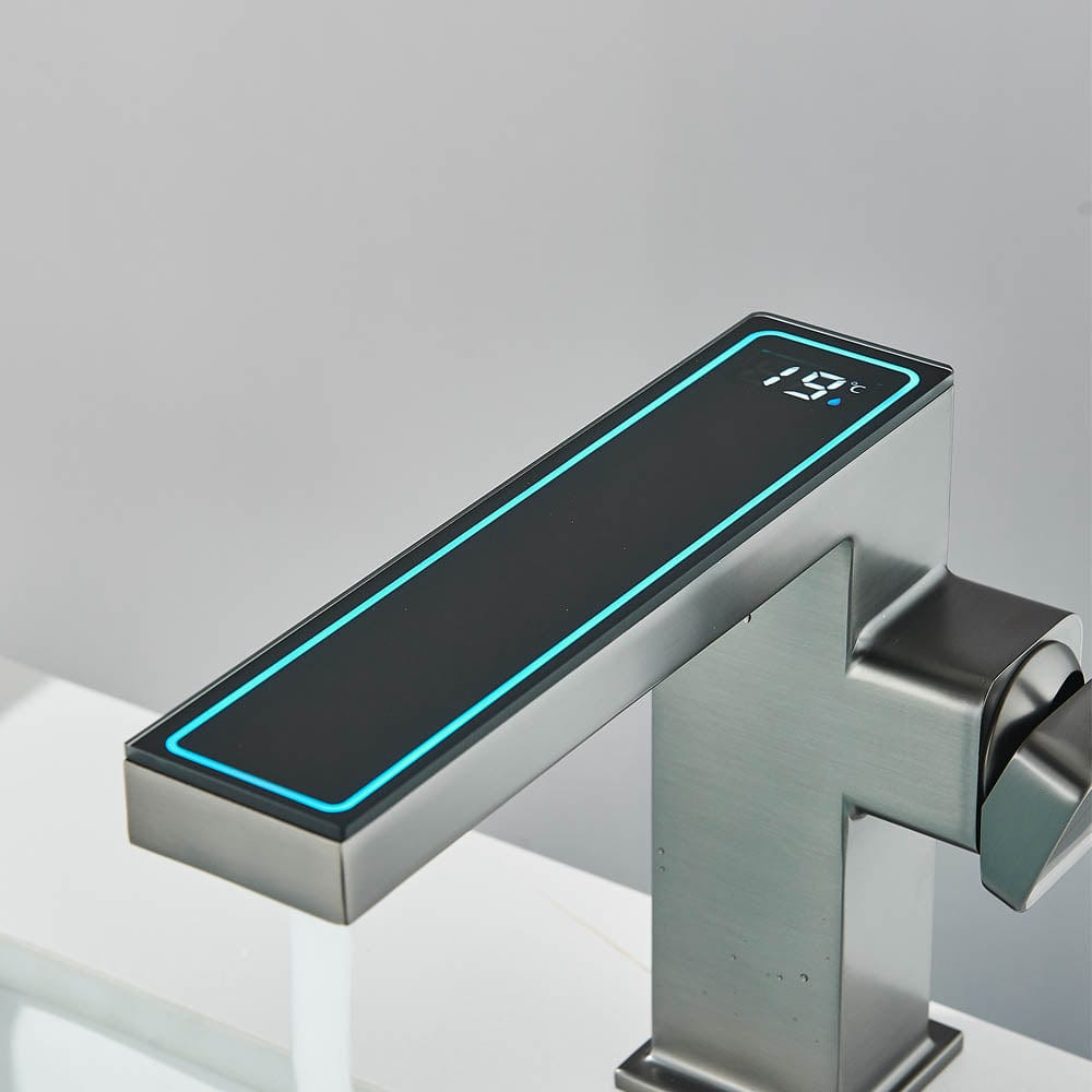 Baterie baie cu afișaj de temperatură, gri, cod 1190