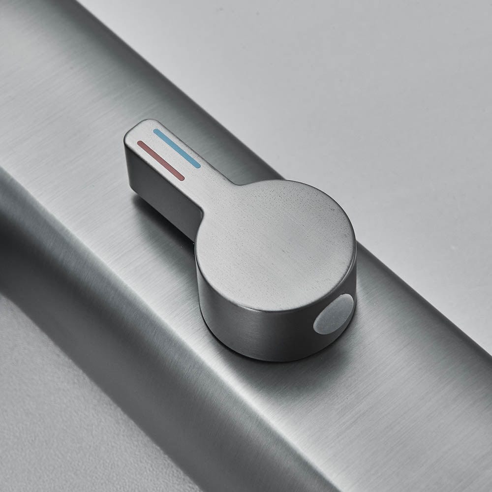 Baterie baie cu afisaj digital si senzor touchless, gri mat, cod 1476