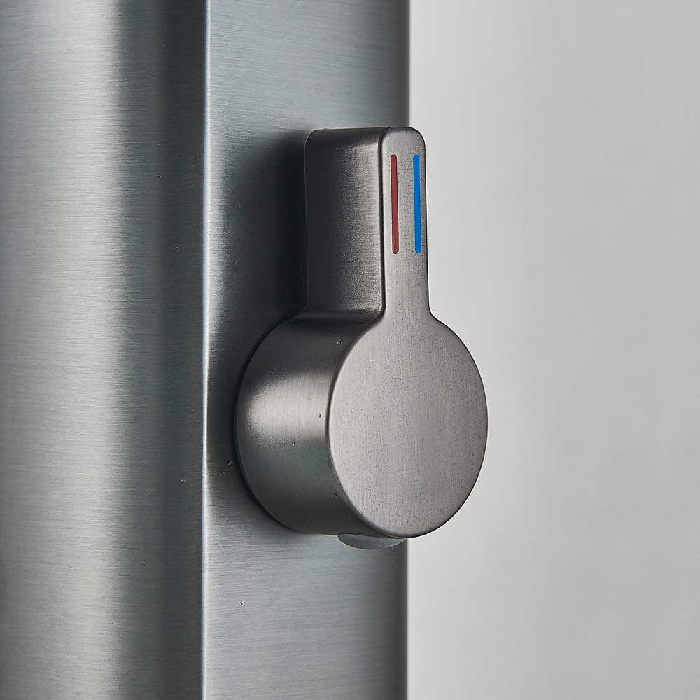 Baterie baie cu afisaj digital si senzor touchless, gri mat, cod 1476