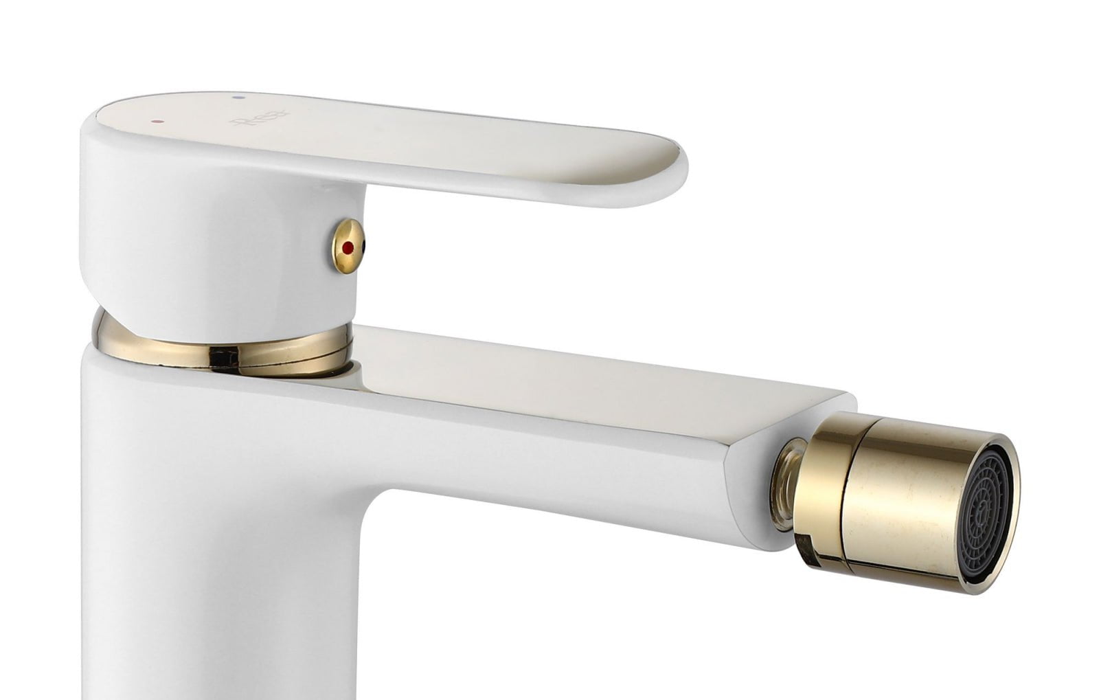 Baterie bideu Rea Bloom, alb cu auriu