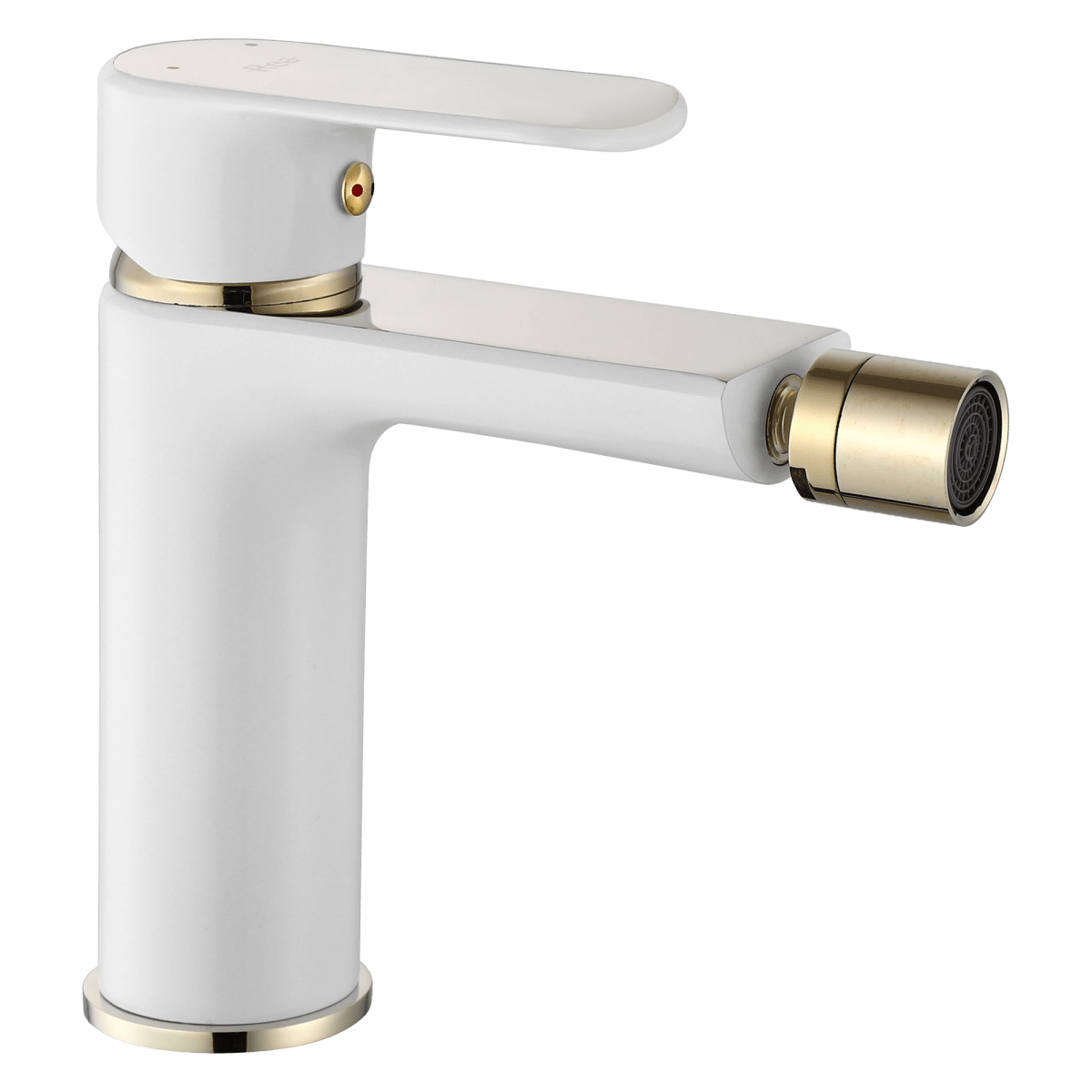 Baterie bideu Rea Bloom, alb cu auriu