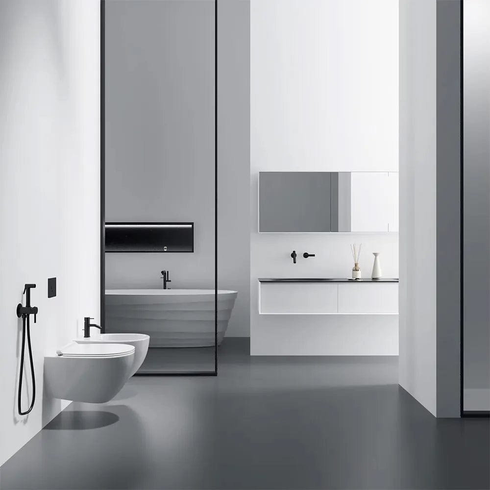 Baterie bideu Rea Lungo Loop, negru mat