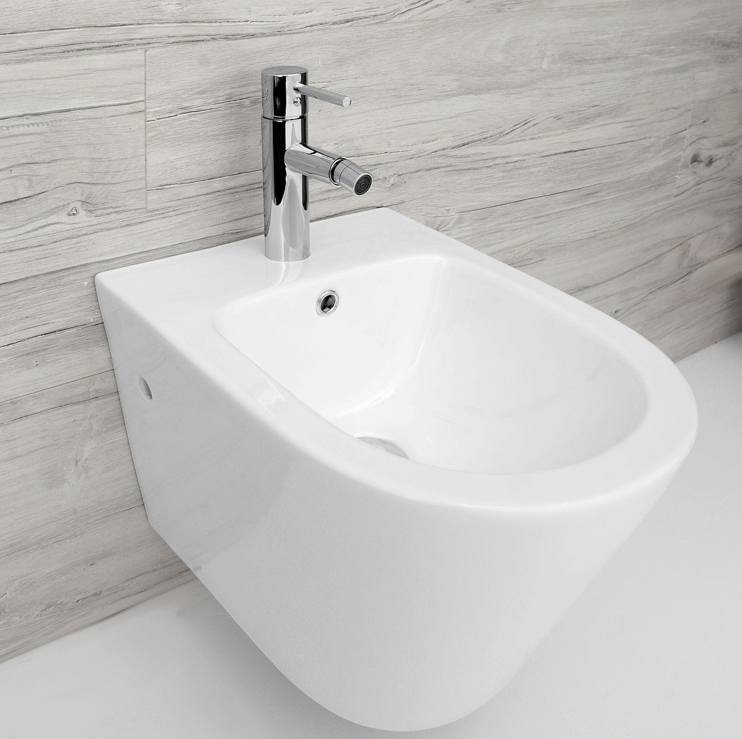 Baterie bideu Rea Tess, crom lucios