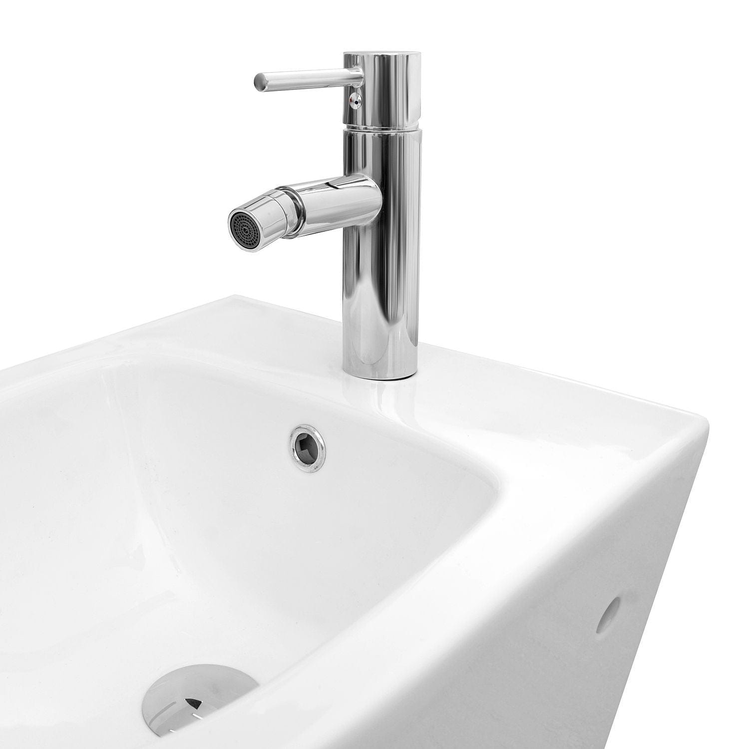 Baterie bideu Rea Tess, crom lucios