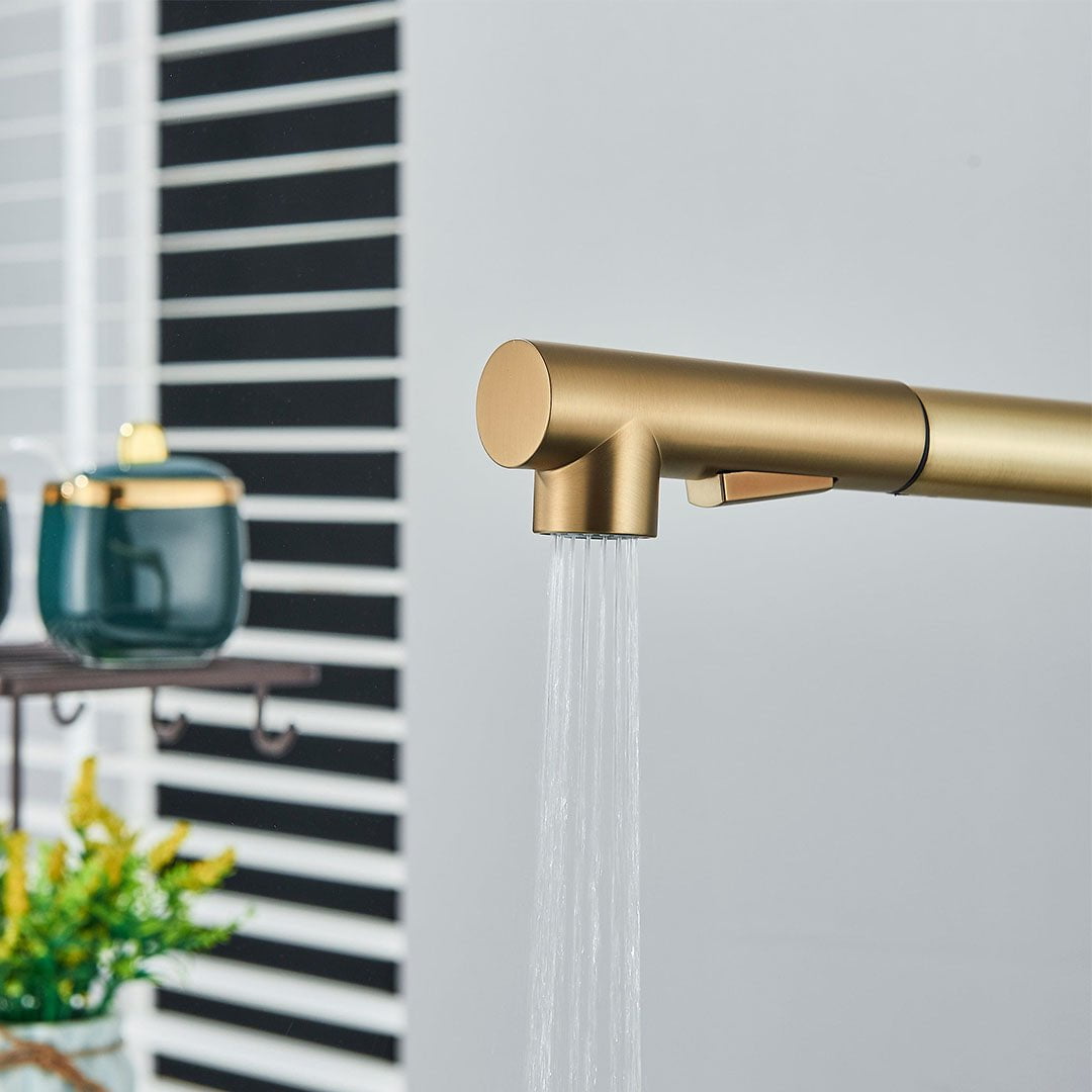 Baterie bucatarie, auriu periat, cod 1665