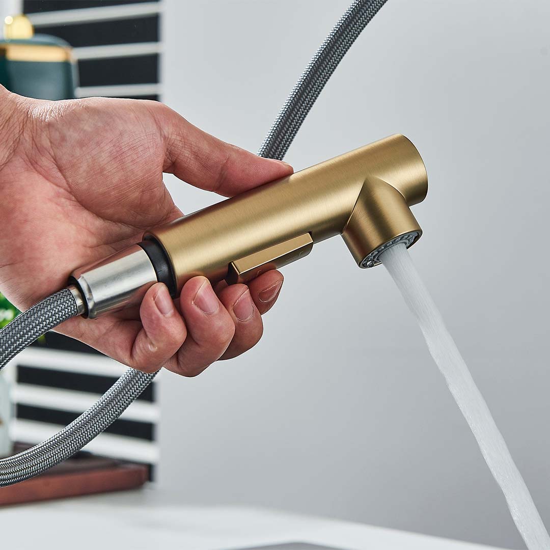 Baterie bucatarie, auriu periat, cod 1665