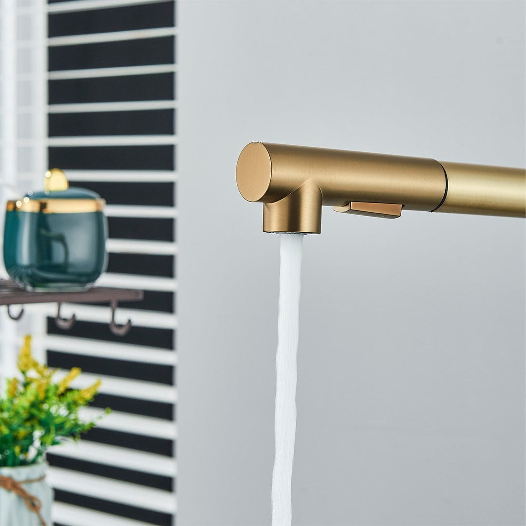 Baterie bucatarie, auriu periat, cod 1665