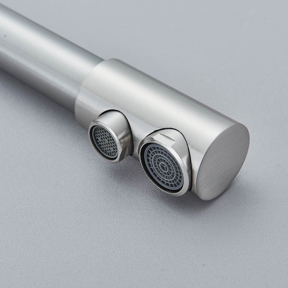 Baterie bucatarie cu 3 cai pentru filtru de purificare, argintiu nichelat (semi-lucios), cod 1213