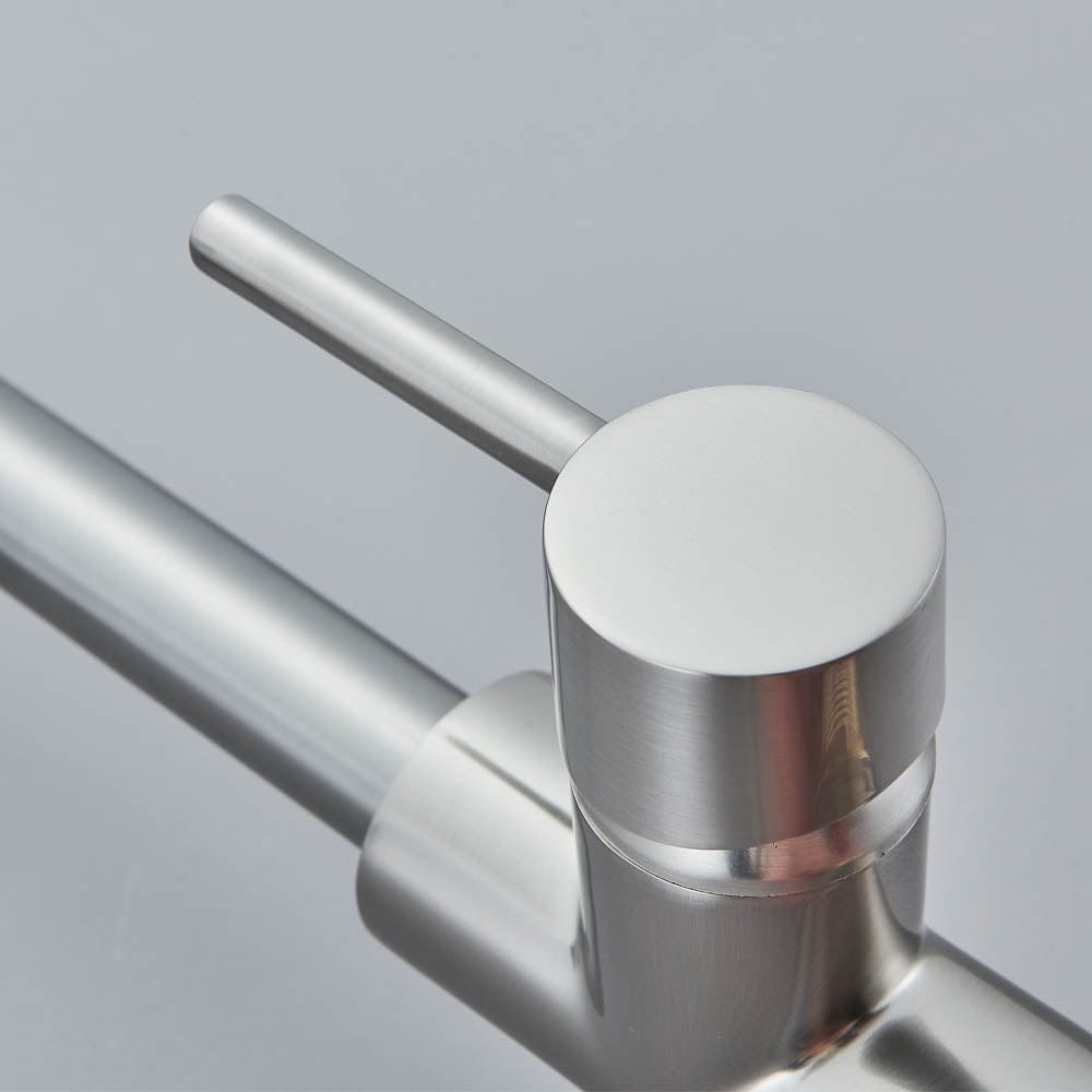 Baterie bucatarie cu 3 cai pentru filtru de purificare, argintiu nichelat (semi-lucios), cod 1213