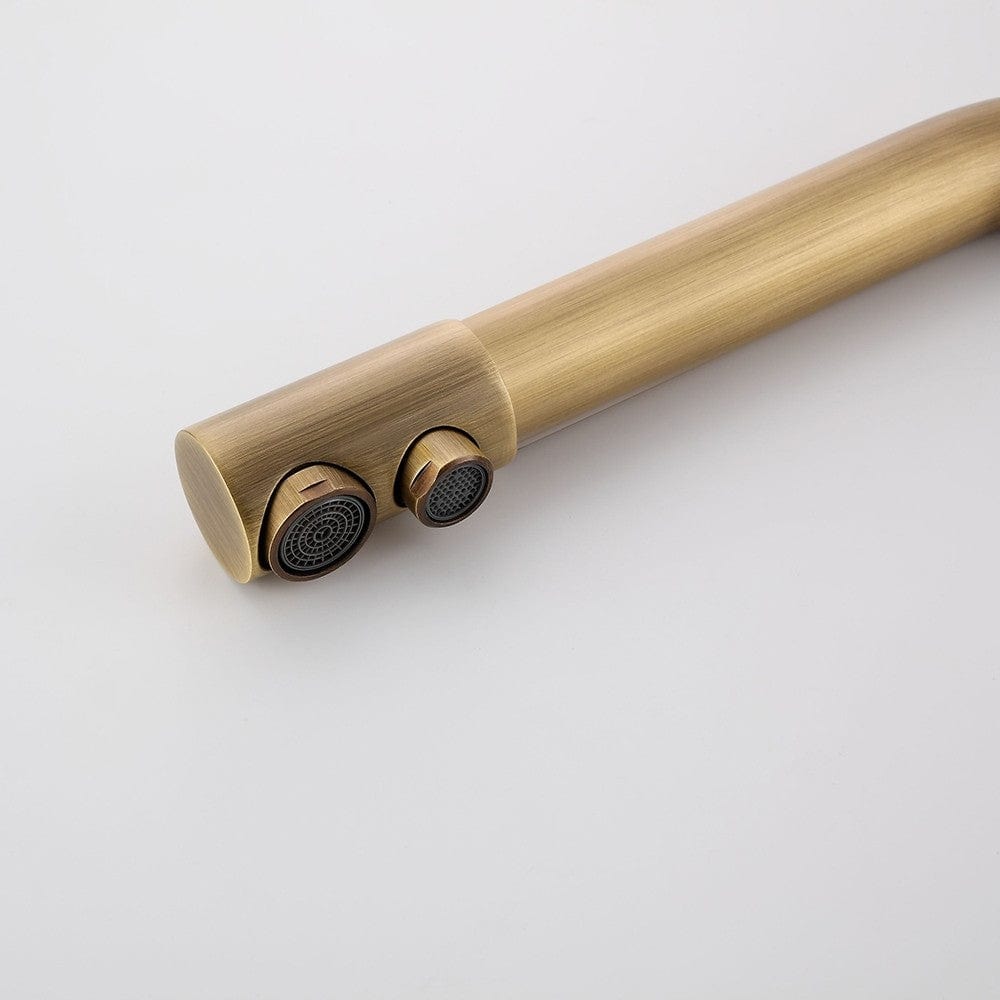 Baterie bucatarie cu 3 cai pentru filtru de purificare, auriu antichizat, cod 1211