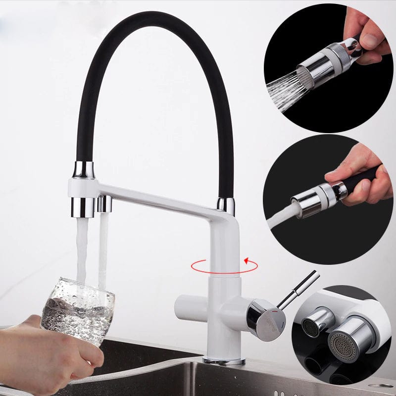 Baterie bucatarie cu 3 cai pentru filtru de purificare, cod 1218