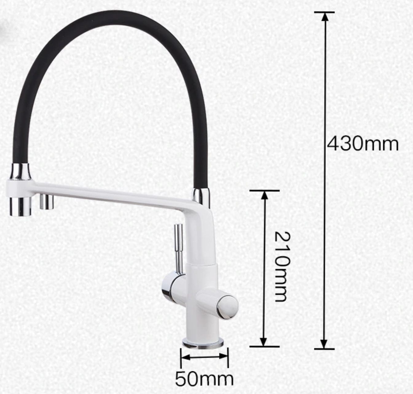 Baterie bucatarie cu 3 cai pentru filtru de purificare, cod 1218