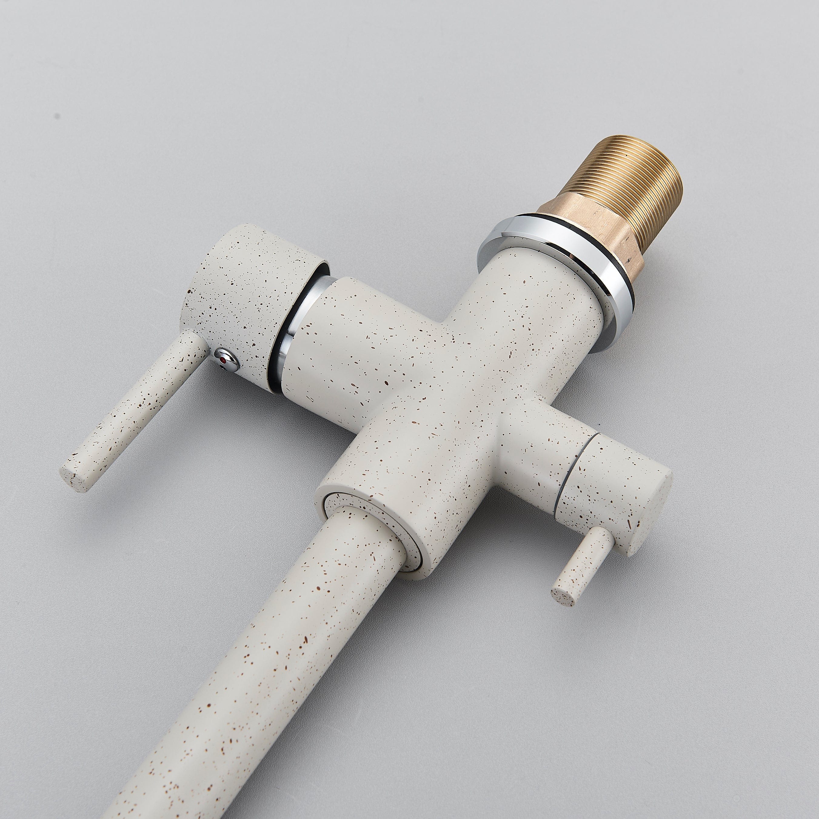 Baterie bucatarie cu 3 cai pentru filtru de purificare, culoare granit cu puncte mici, cod 1214