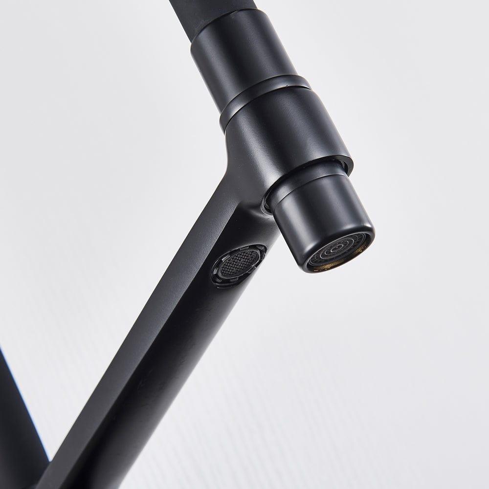 Baterie bucatarie cu 3 cai pentru filtru de purificare și 2 funcții de curgere a apei, negru, cod 1534