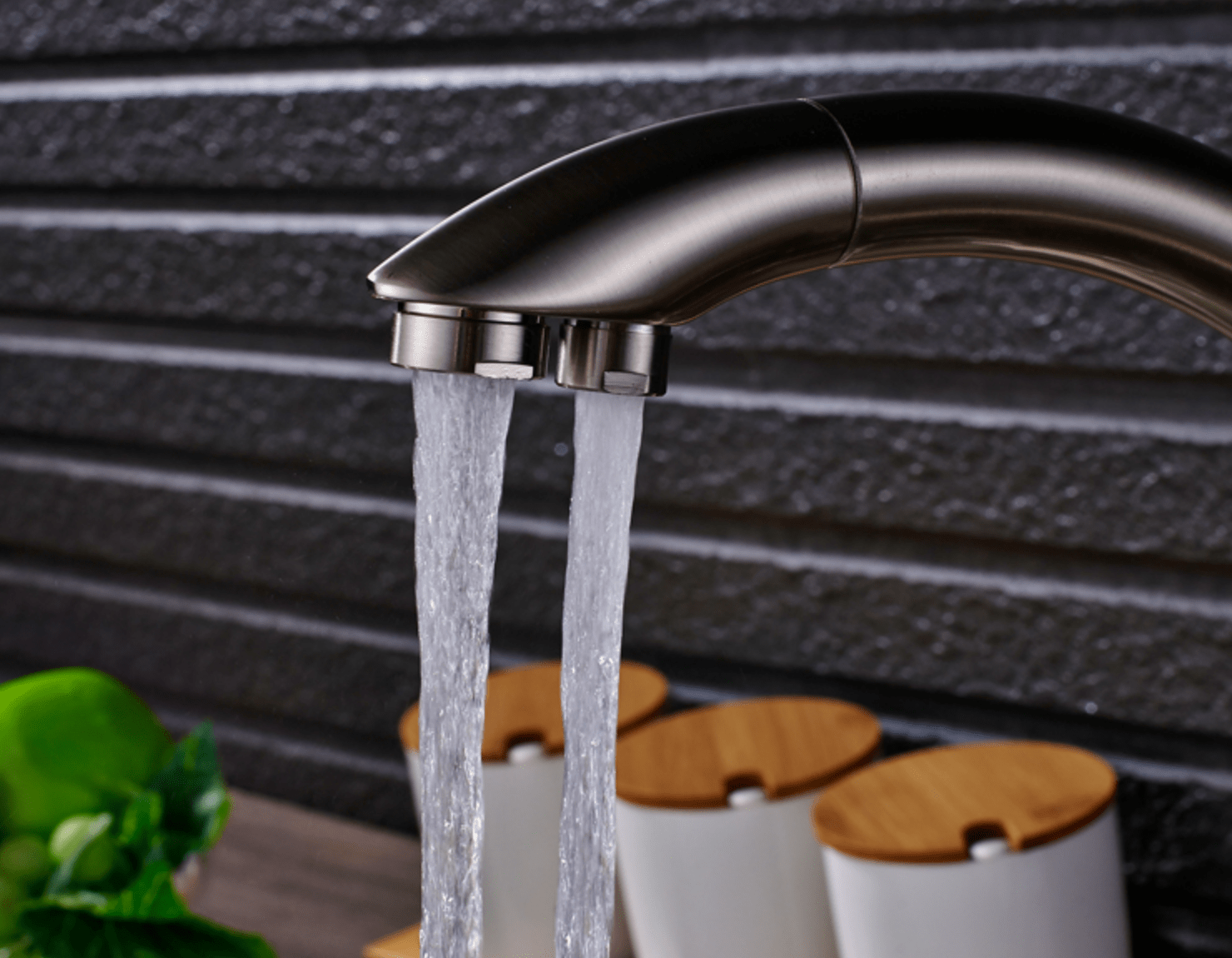 Baterie bucatarie cu 3 cai pentru filtru de purificare, nichelata, cod 1222