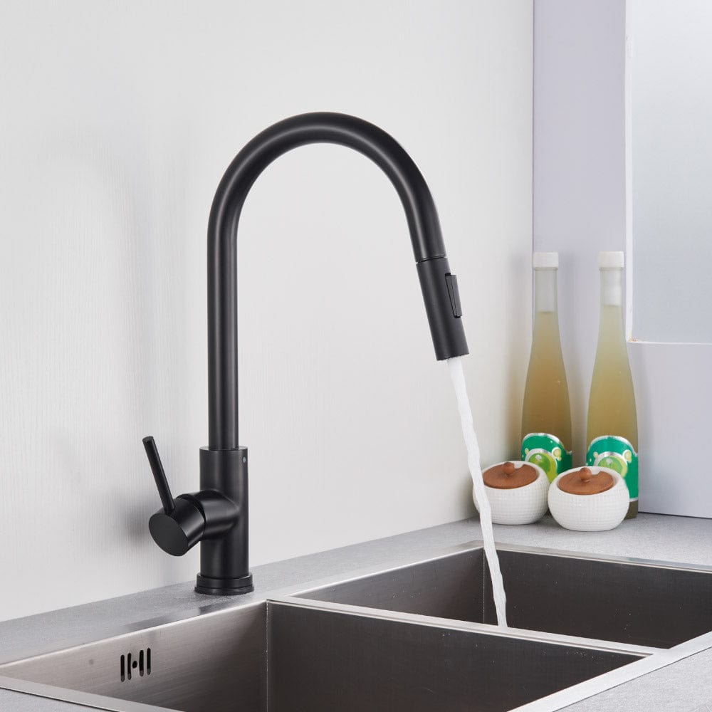 Baterie bucatarie, cu dus extractibil si 2 functii de curgere, cod 1237