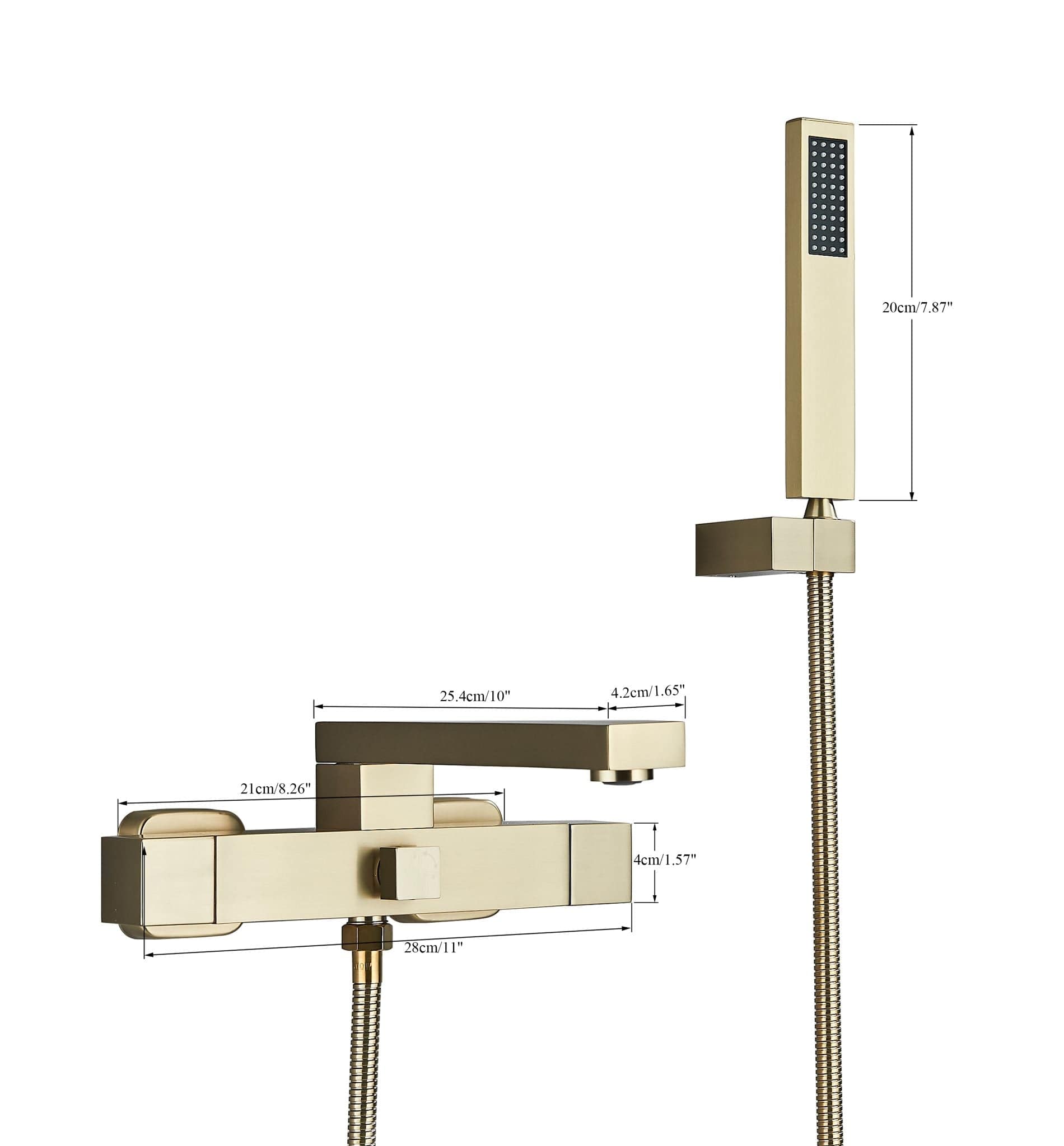 Baterie cada, auriu mat, cod 1585