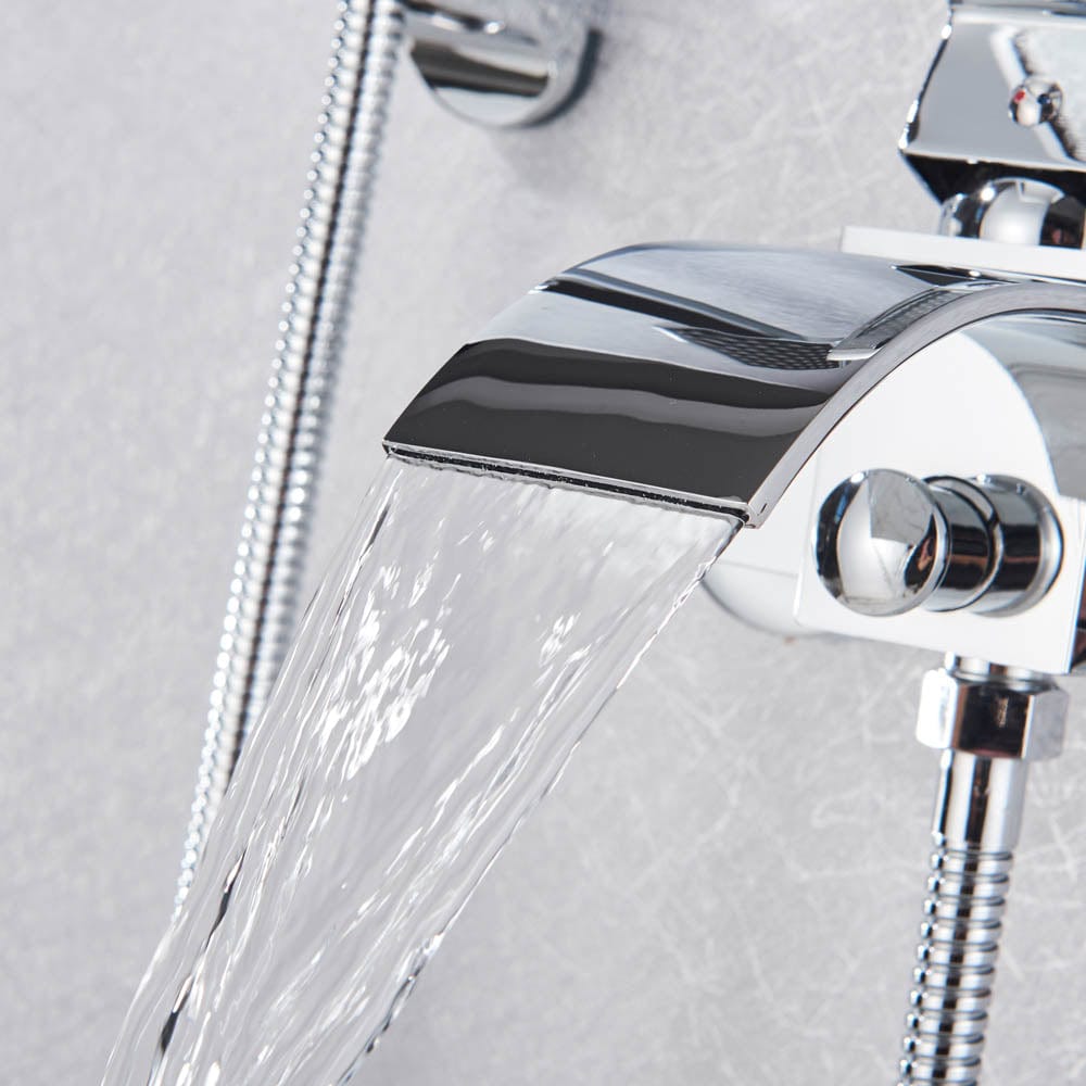 Baterie cada cu robinet tip cascada, argintiu, cod 1444