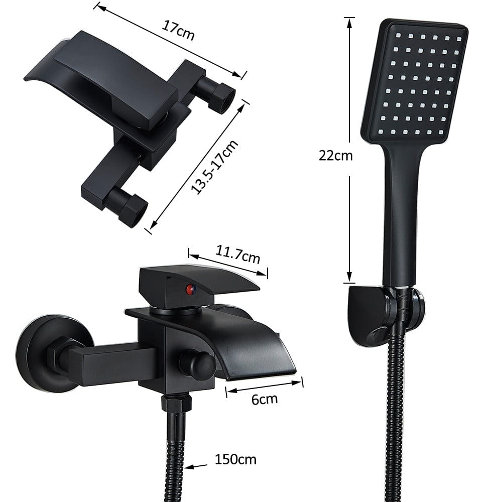 Baterie cada cu robinet tip cascada, auriu, cod 1446