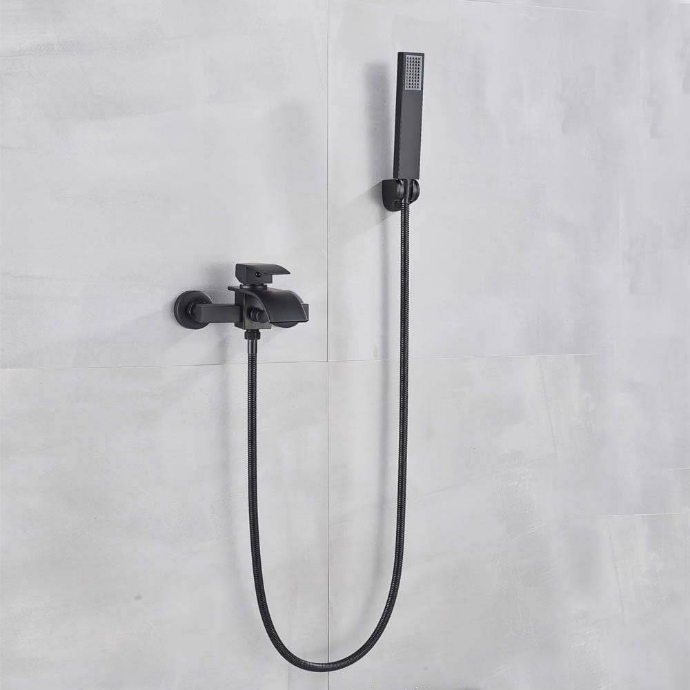 Baterie cada cu robinet tip cascada, negru, cod 1445