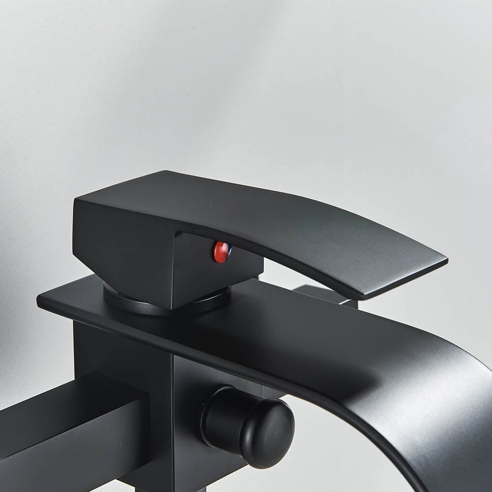 Baterie cada cu robinet tip cascada, negru, cod 1445