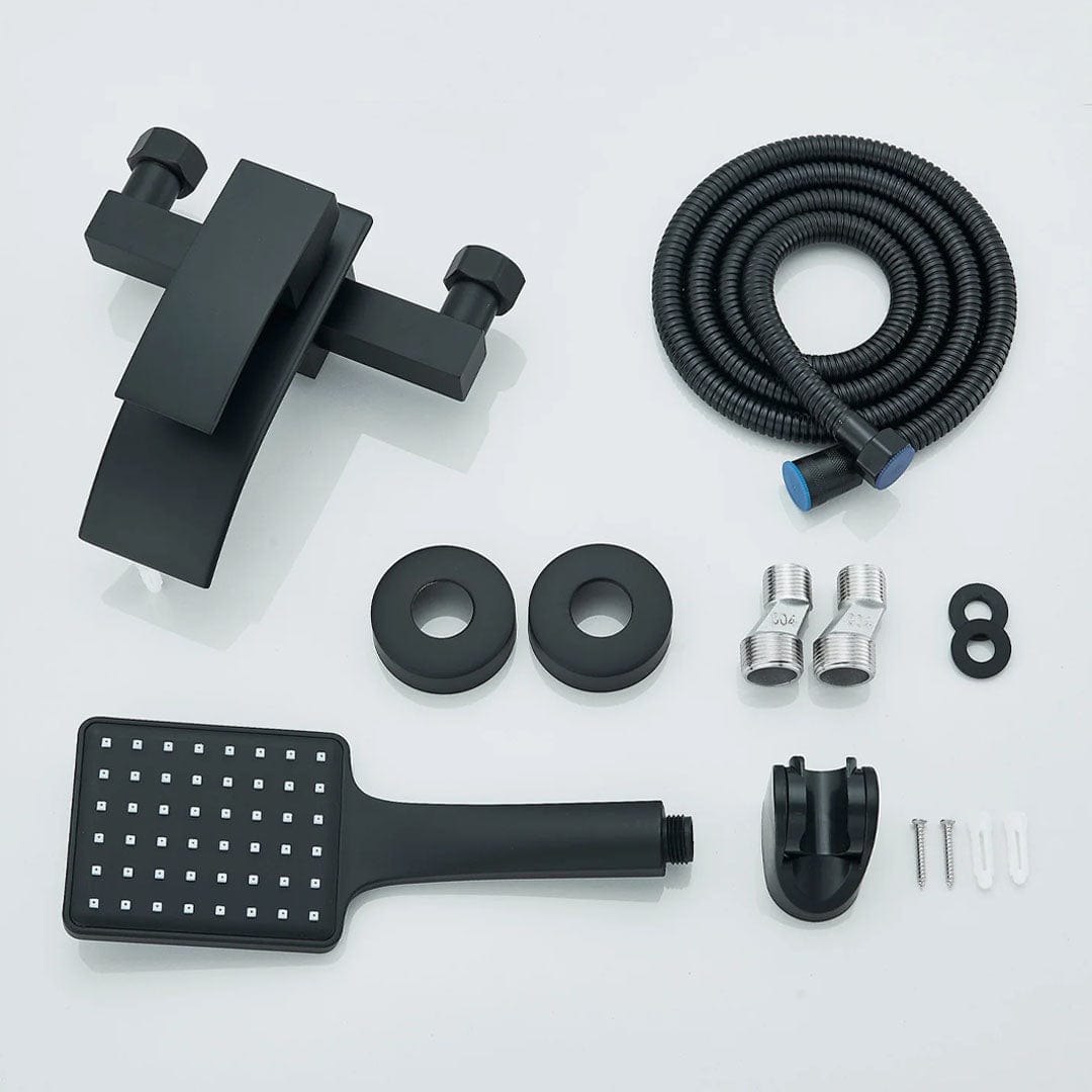 Baterie cada cu robinet tip cascada, negru mat, cod 1603