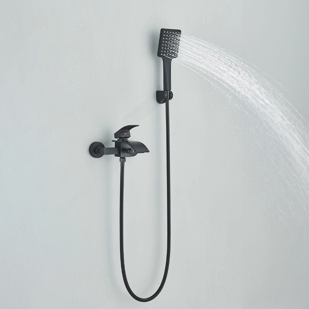 Baterie cada cu robinet tip cascada, negru mat, cod 1603