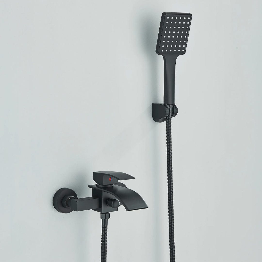 Baterie cada cu robinet tip cascada, negru mat, cod 1603