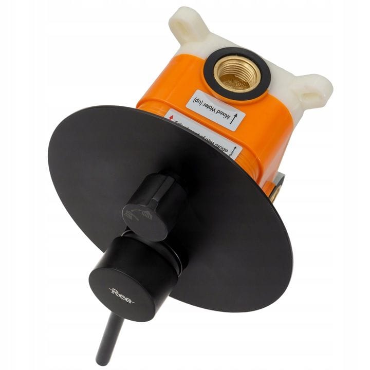 Baterie cadă încastrată Rea Lungo negru mat + cartuș