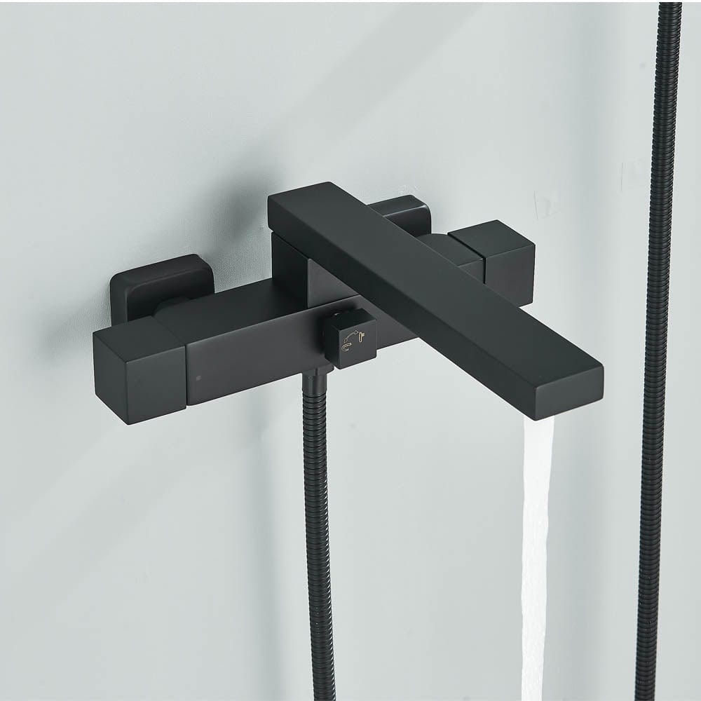 Baterie cadă, negru mat, cod 1172