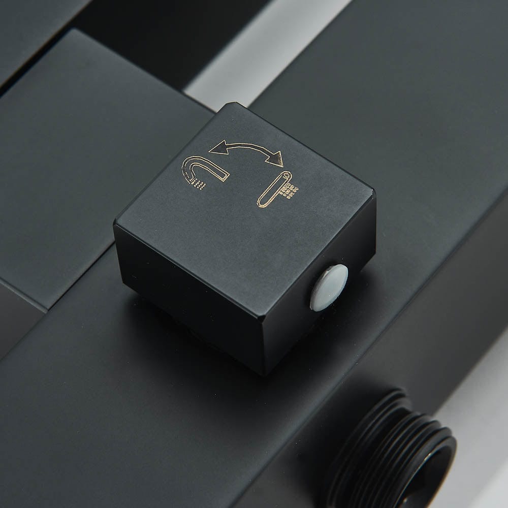 Baterie cadă, negru mat, cod 1172