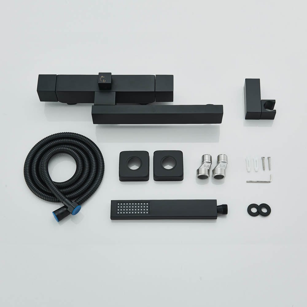 Baterie cadă, negru mat, cod 1172