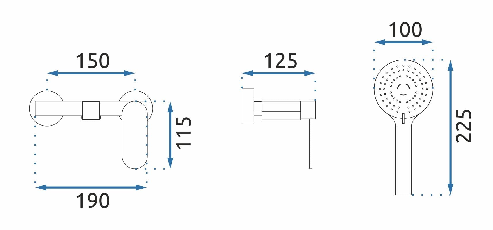 Baterie cadă Rea Berg auriu lucios