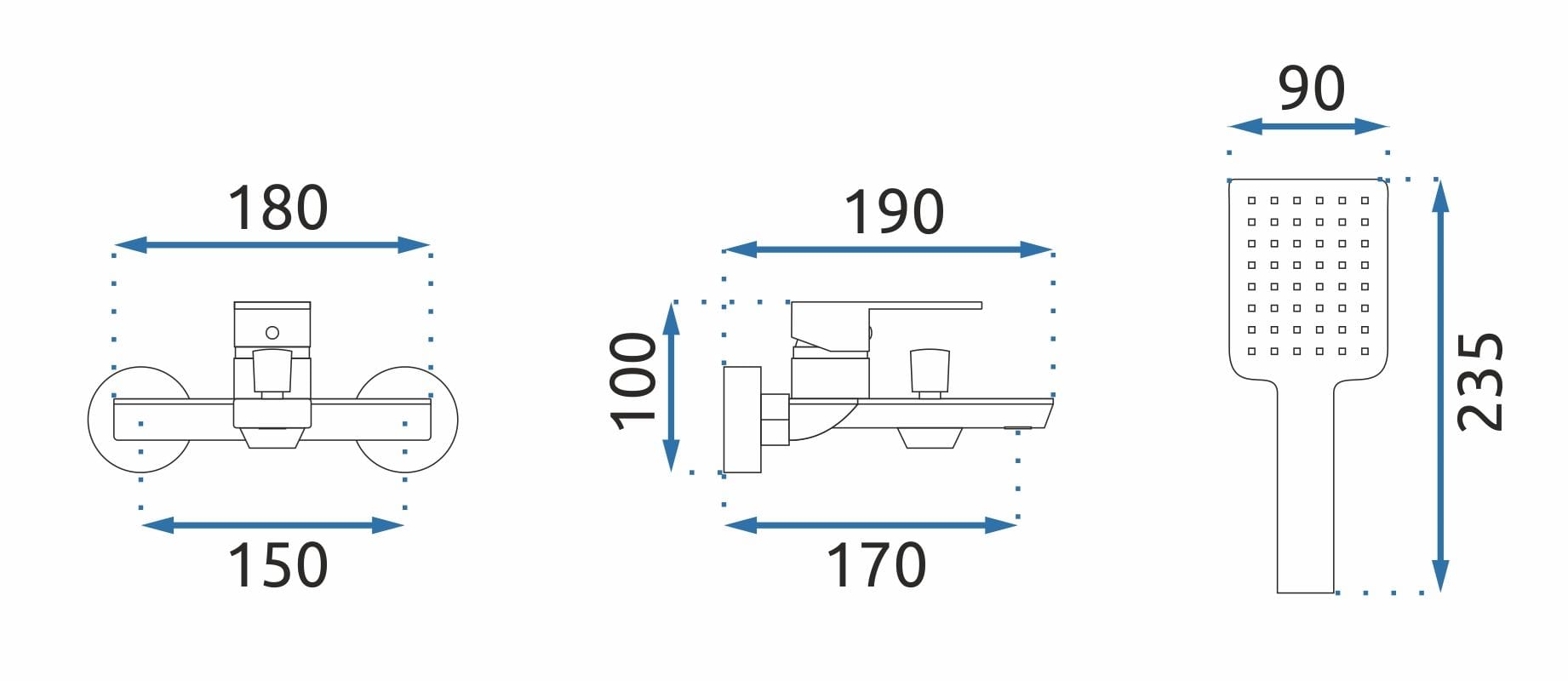 Baterie cadă Rea Urban auriu lucios