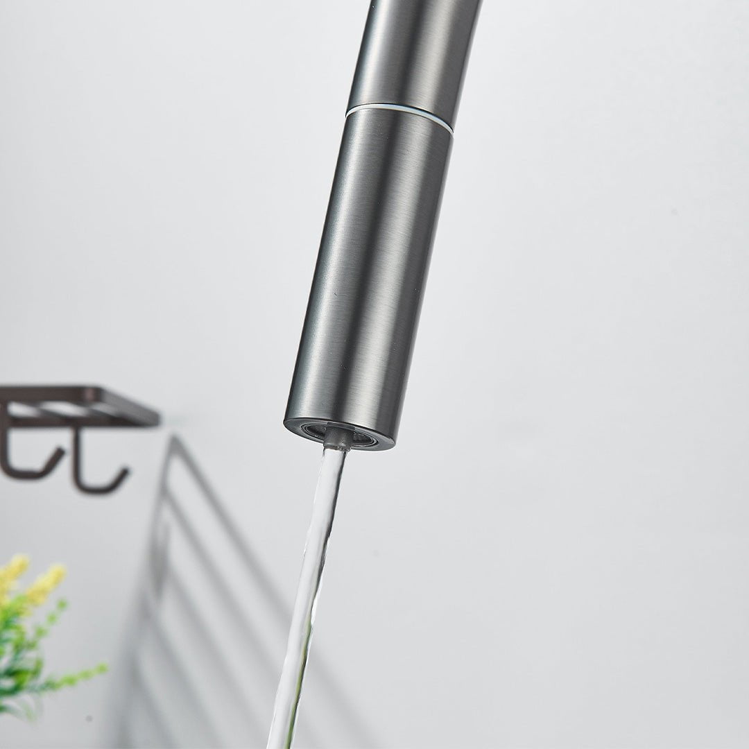 Baterie cu filtru de purificare si dus extractibil, gri mat, cod 1680