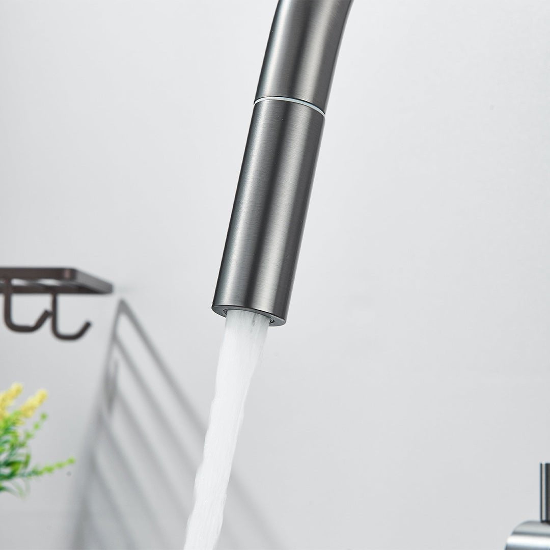 Baterie cu filtru de purificare si dus extractibil, gri mat, cod 1680