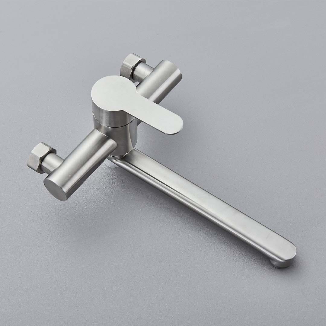 Baterie cu montare pe perete, argintiu periat, cod 1629