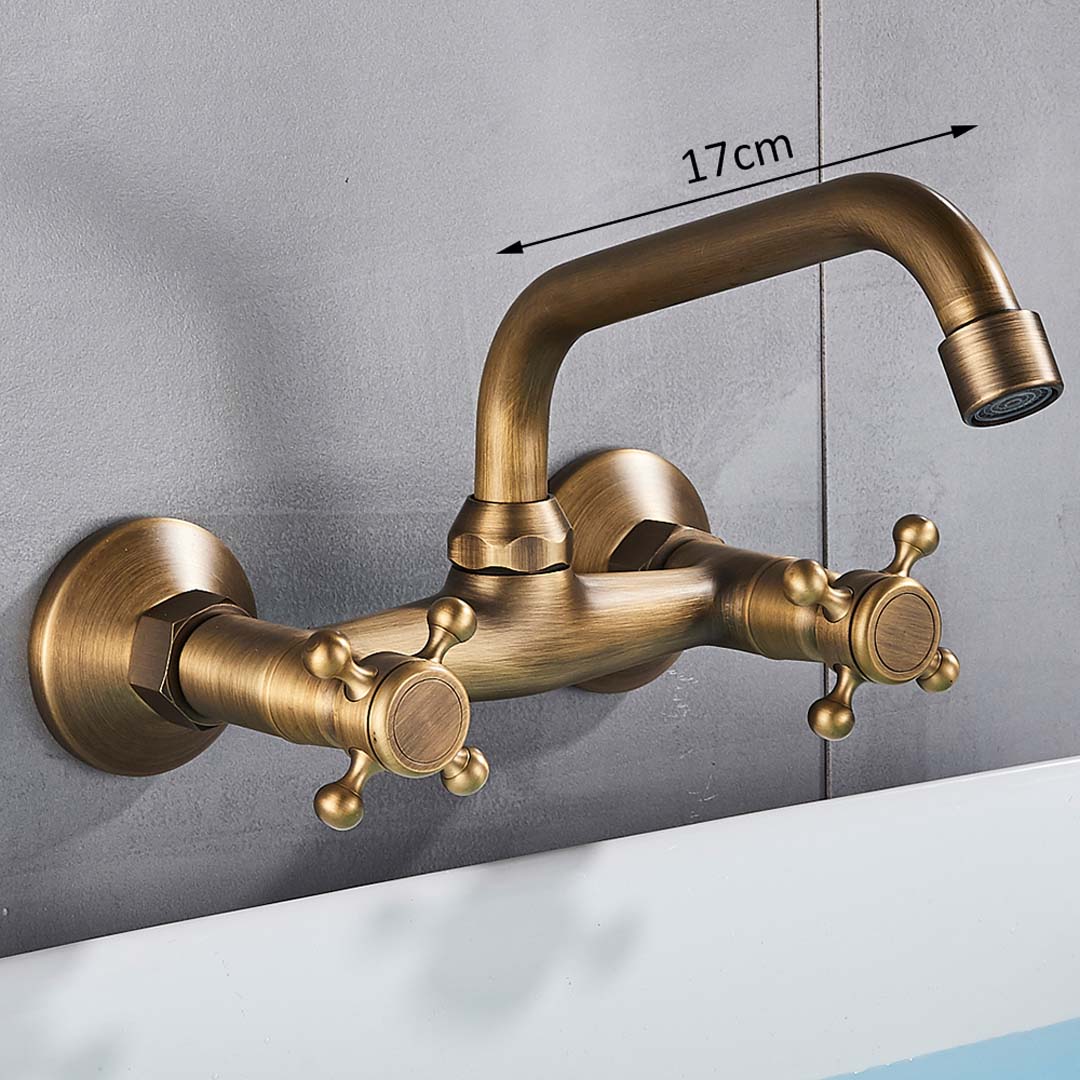 Baterie cu montare pe perete in stil victorian, auriu periat, cod 1630