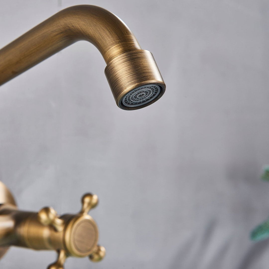 Baterie cu montare pe perete in stil victorian, auriu periat, cod 1630