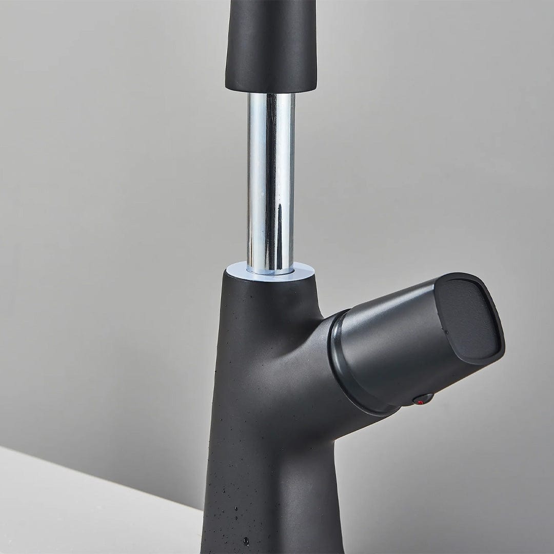 Baterie de bucătărie/baie cu duș extractibil, negru mat, cod 1671