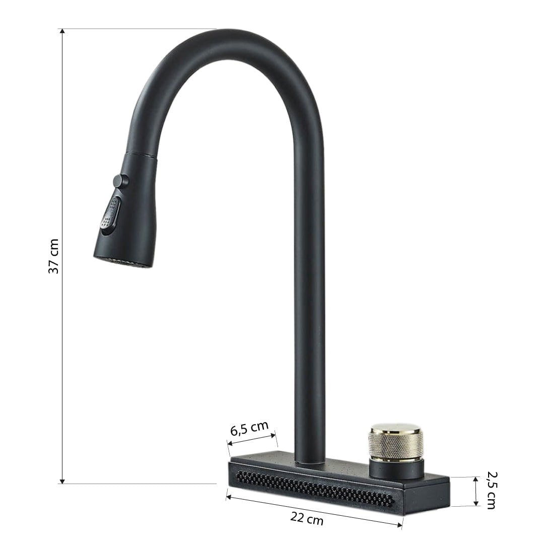 Baterie de bucătărie cu sistem de curgere tip cascadă, cod 1459