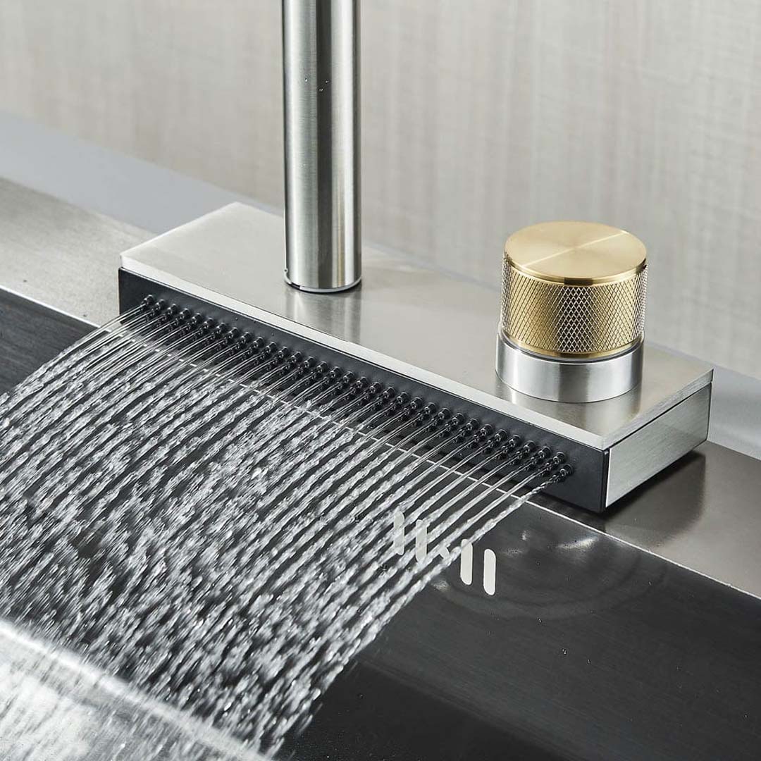 Baterie de bucătărie cu sistem de curgere tip cascadă, cod 1560