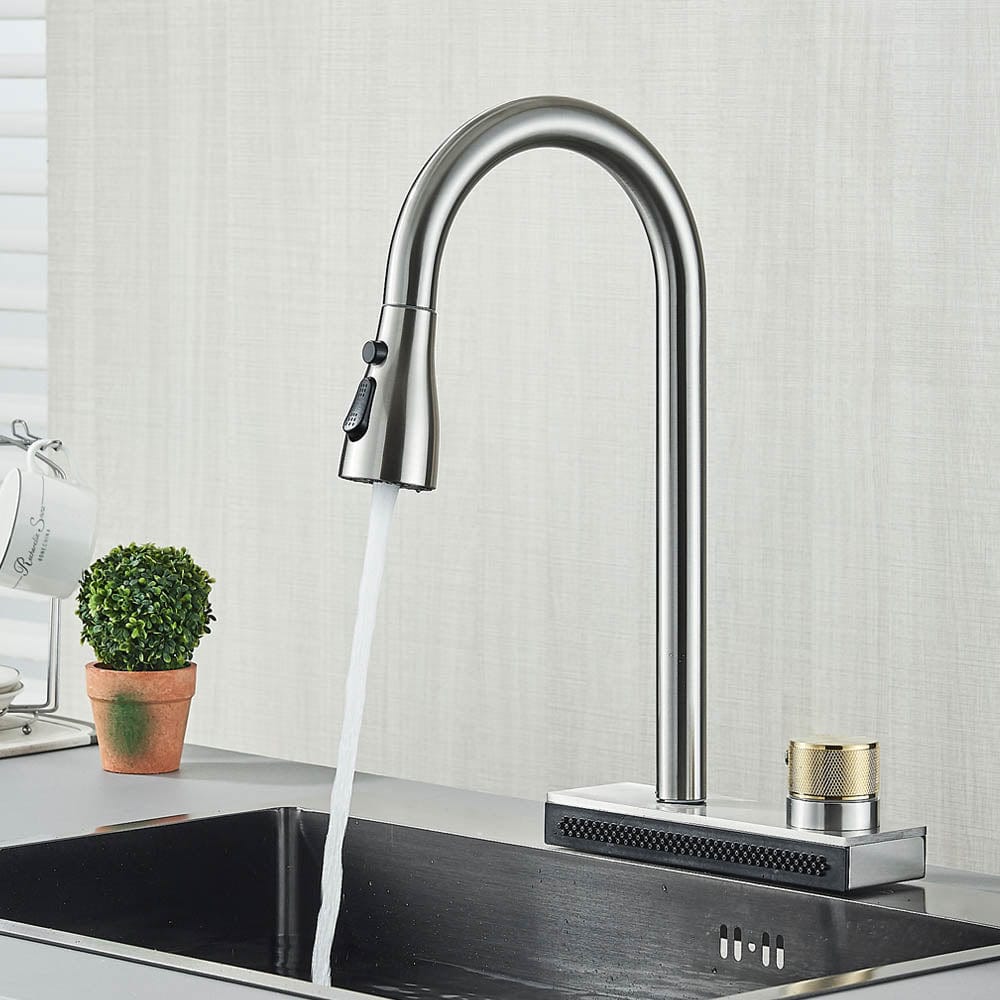 Baterie de bucătărie cu sistem de curgere tip cascadă, cod 1560