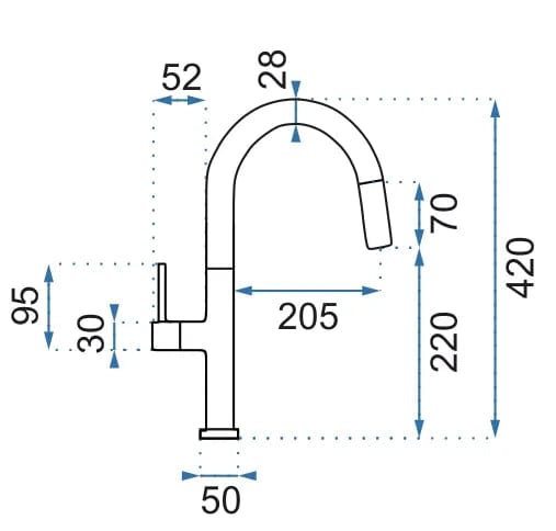Baterie de bucatarie Rea Apollo, negru/auriu