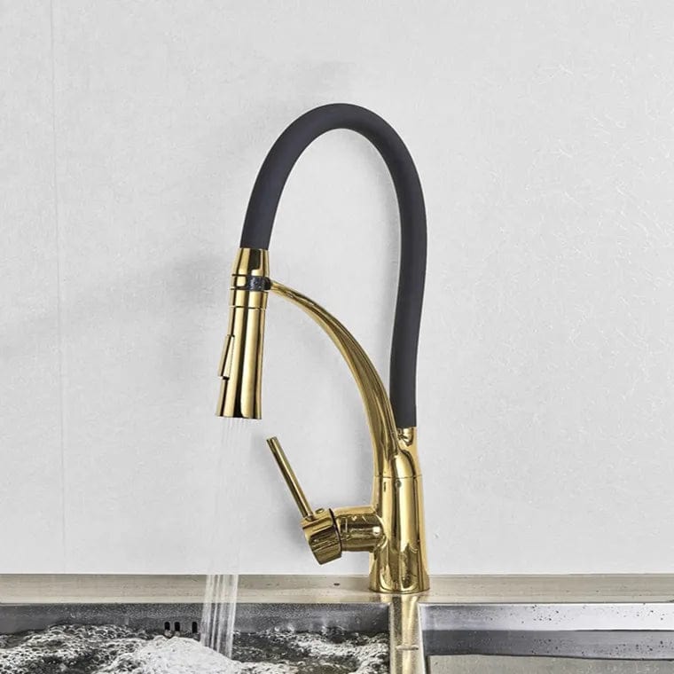 Baterie de bucatarie Rea Gaspar, negru/auriu