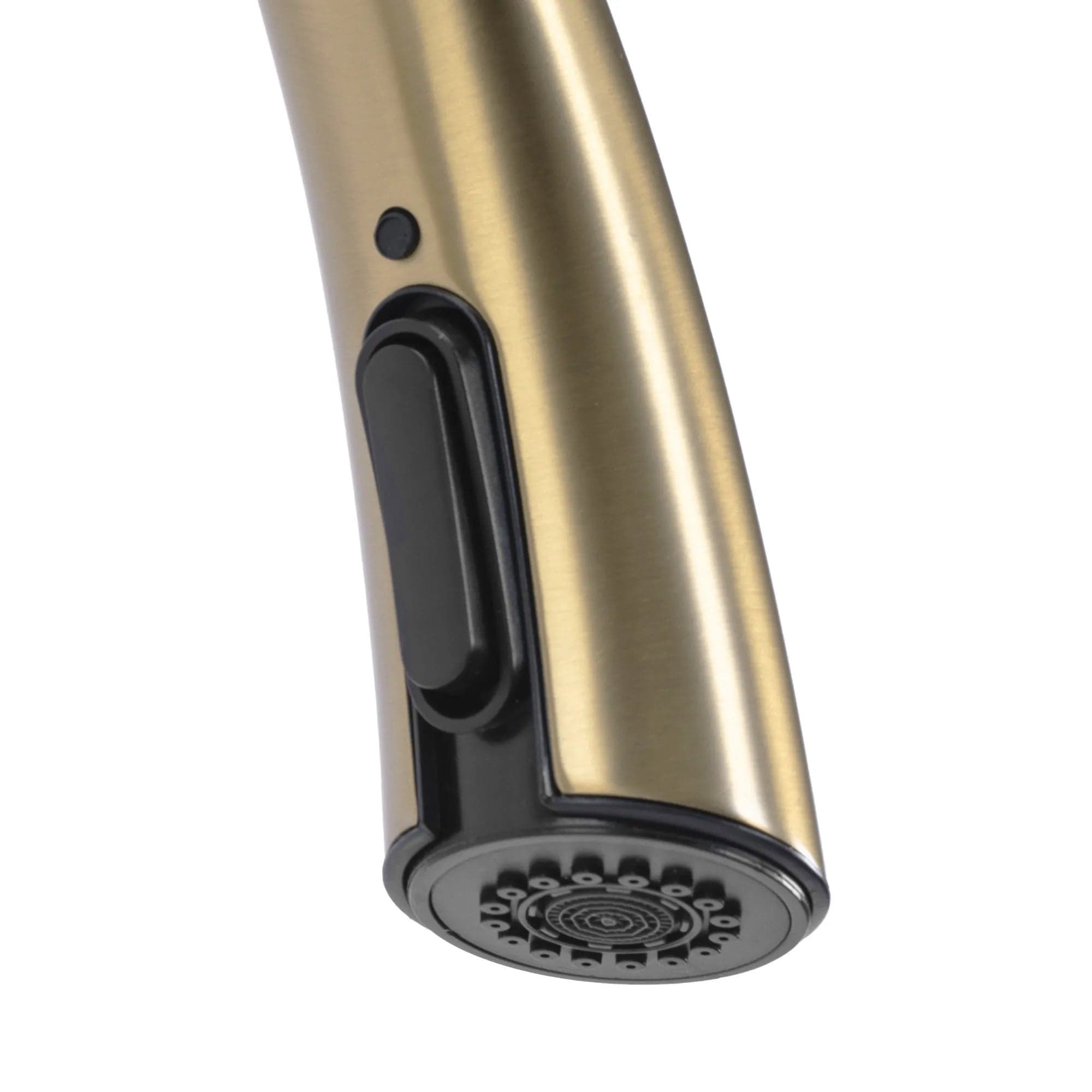 Baterie de bucatarie Rea Ross cu dus extractibil, auriu periat