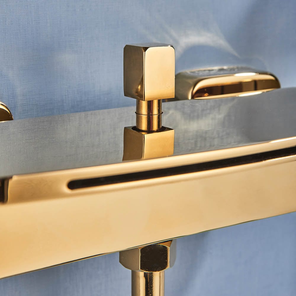 Baterie de cadă cu cascadă și duș de mână, auriu lucios, cod 1302